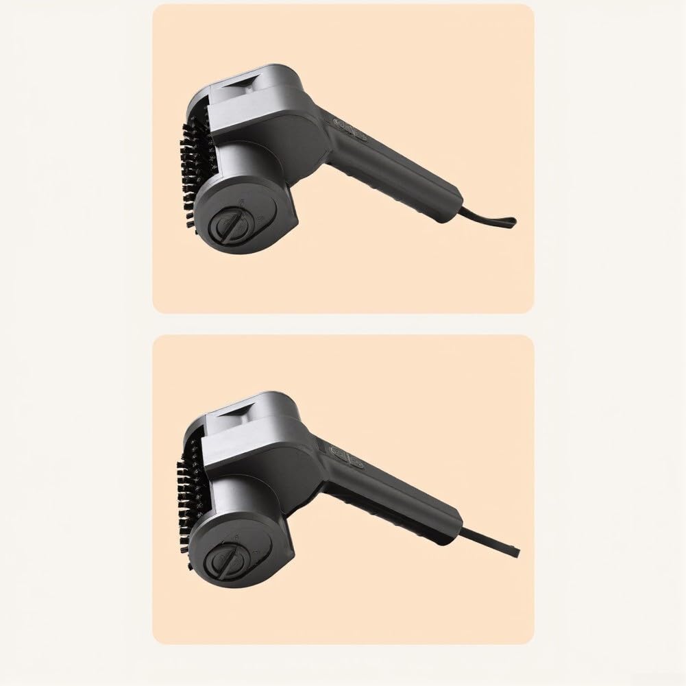 Cepillo eléctrico para parrilla, limpiador de barbacoa recargable con cabeza de acero inoxidable, limpiador impermeable de 2 velocidades para rejillas y planchas (gris de tres cabezas)