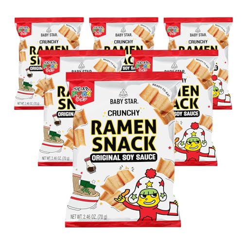 Baby Star Crunchy Ramen Snack Wide - Original 2.46oz (6 Pack)