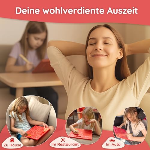 Mamas Reise Hacks Magnetspiel XL Groß [Beschäftigung Autofahrt & Zuhause] Magnettafel für Kinder ab 3 Reisespiel & Magnet Zeichentafel Spielzeug zum Schreibenlernen