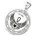 Archangels 12 Guardian Angels Wings Medallion Amulet Heart Ankh of Life Power Pendant 18 Inch Necklace