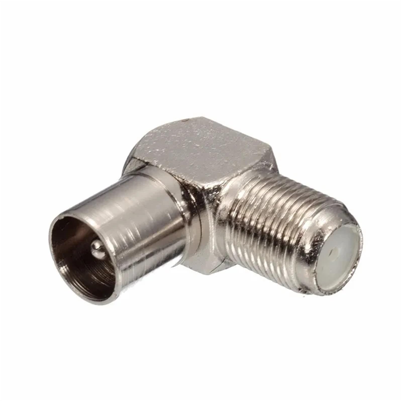 Conector F hembra a TV macho, convertidor adaptador en ángulo recto de 90 grados, 5 uds.