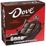 Dove Dark Chocolate Singles Size Candy Bar 1.44-Ounce Bar 18-Count Box