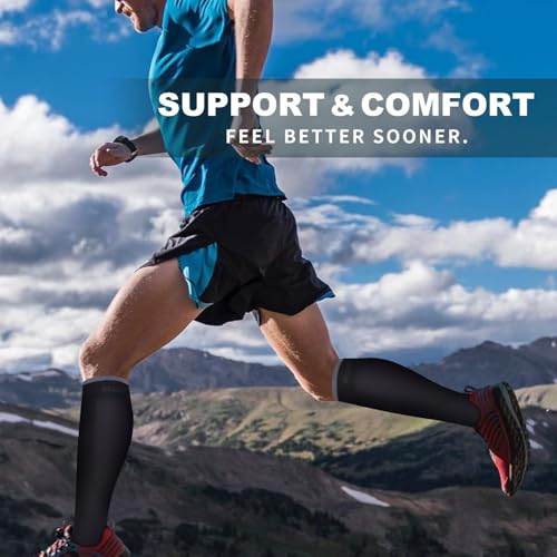 Image of Bluemaple 6 Pack Copper Compression Socks for Women and Men Circulation-Best Support for Medical, Running,Nursing,Athletic