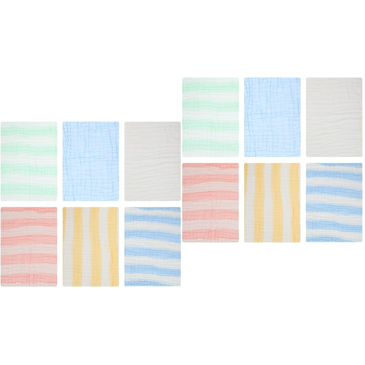 Toddmomy 12pièces Serviettes Coton Absorbantes pour Garçon Fille De Débarbouillettes Aléatoires Lingettes pour Éponge De Sueurs pour Nourrissons Et Garçon Fille