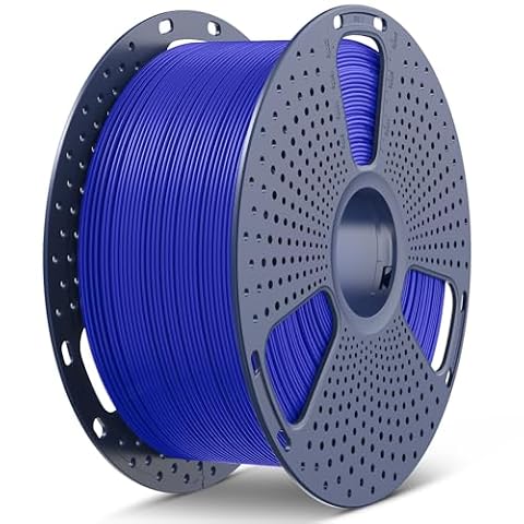 SUNLU 3KG PLA+2.0 Filament, 3KG Large Spool Pla+2.0 3D Printer Filament 1.75mm, Tougher and Stronger, Dimensional Accuracy +/-0.02mm, 3KG/1 Spool(6.6lbs), Upgrade PLA+ Klein Blue