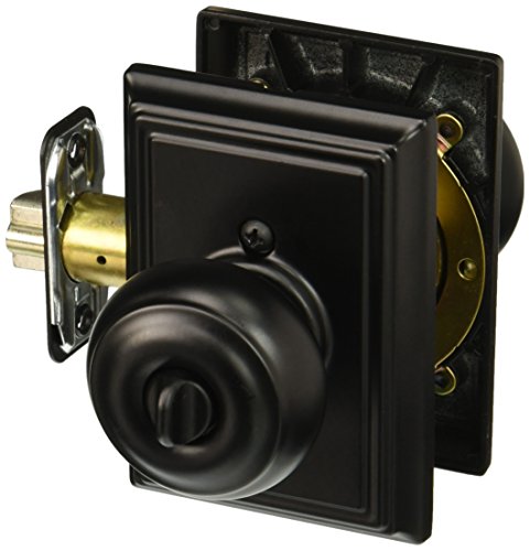 Schlage Lock Company F51AGEO622ADD Matte Black Georgian Keyed Entry F51A Panic Proof Door