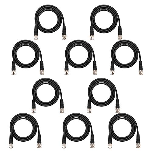 Cable coaxial BNC macho a BNC macho de 1m con resorte extensible Sonew para cámara de vigilancia