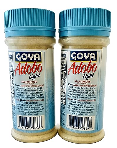 Brambo'S Market Adobo Light 50% Less Sodium All-Purpose Seasoning Bundle With 1 Container Each Of Goya Adobo Peppered & Pepper-Free Flavors thumb #2