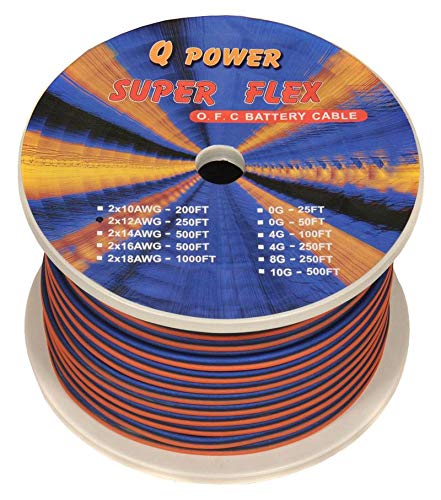 Qpower 12G250 12-Gauge Ga 250' Spool High Performance Car/Home Speaker Wire #TOP11