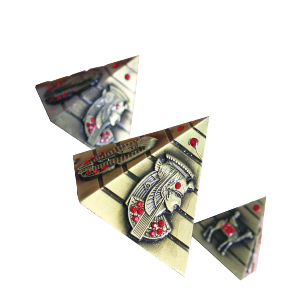 3 Pcs Tablescape Decor Decoration for Home Household Decor Pyramid Model Home Decorations Metal Pyramid Egyptian Decor Decoraciones para Salas De Casa Ornament Diamond Car Model 3D