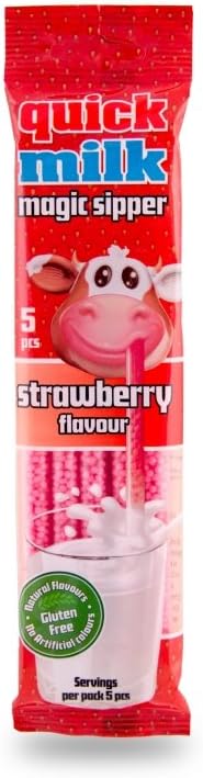 Quick Milk Strawberry Magic Straws, 30g