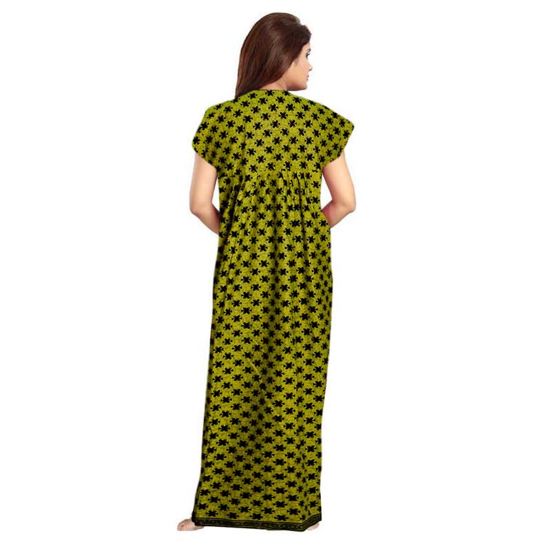 Image of jwf Women Casual Wear Printed Cotton Multicolor Free Size Nighty /Night Gown Combo 01