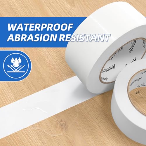 Image of 3 Roll Heavy Duty White Duct Tape-Professional Grade Outdoor Waterproof Duct Tape,Tear by Hand Design for Self-Healing, Industrial, Professional Use,30 Yards x 2 Inch