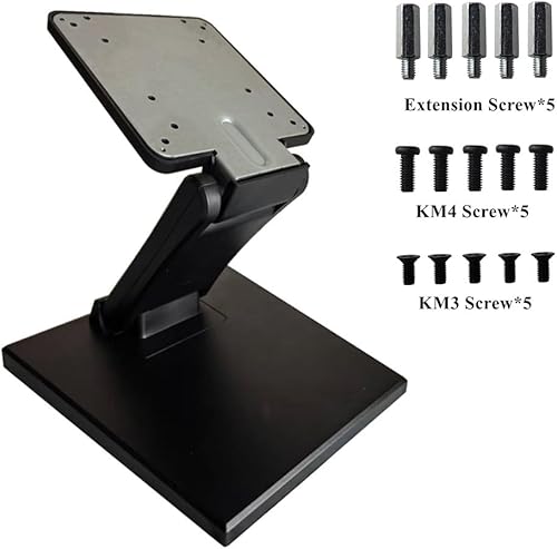Miniatura 6 de Soporte de monitor ajustable plegable para pantallas de TV LCD de 10 a 27 pulgadas con orificios de instalación de 2.953 x 2.953 in y 3.937 x 3.937