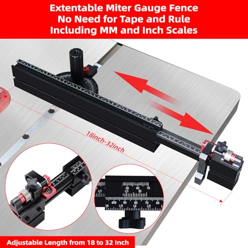 GOINGMAKE Miter Gauge with Extensible Fence