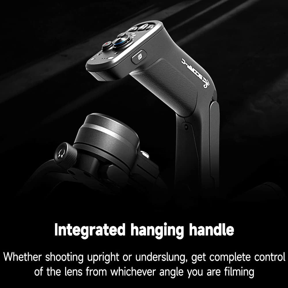 FeiyuTech SCORP-C Camera Stabilizer, Camera Gimbal, 3-Axis Image Stabilization, Electric Gimbal Stabilization, Load Capacity 4.4 lbs (2.0 kg), Sony A7III FX3 / Canon EOS R50 EOS R10 / Nikon Z8 / Panasonic, Fujifilm, etc., Zoom Knob, Button Panel, Cable Control Camera, Youtube, TIKTOK Video For photography