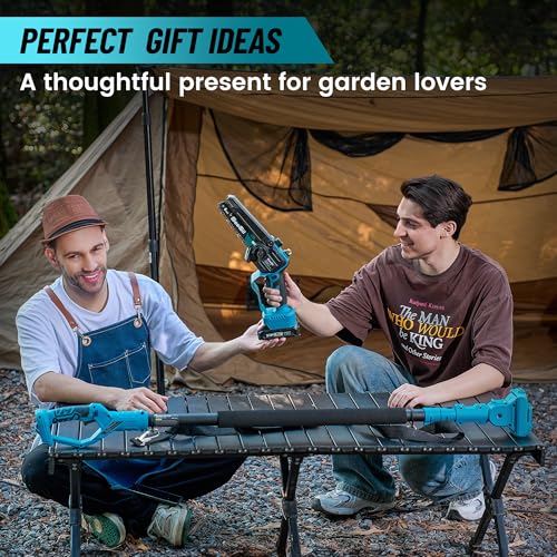 SEESII PS600 2-in-1 Electric Pole Saws for Tree Trimming, 6 Inch Mini Chainsaw Cordless with Extension Pole, Battery Powered Pole Chain Saw, Tree Trimmer Limb Branch Cutter Pruner with 2 Battery - Image 9