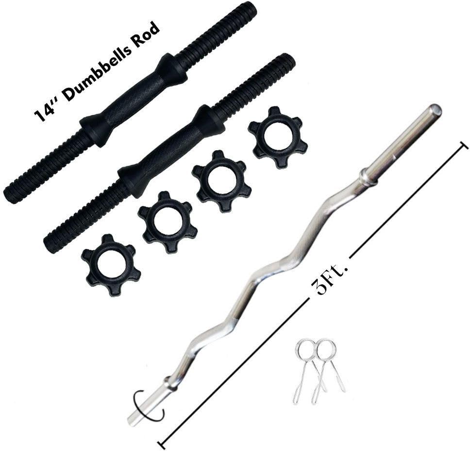 Image of Star X Home Gym Kit for Men & Women | Exercise Equipment | 3ft Curl Rod, PVC Dumbbell Plates, Leather Gym Gloves, Gym Bag, Skipping Rope & Other Accessories