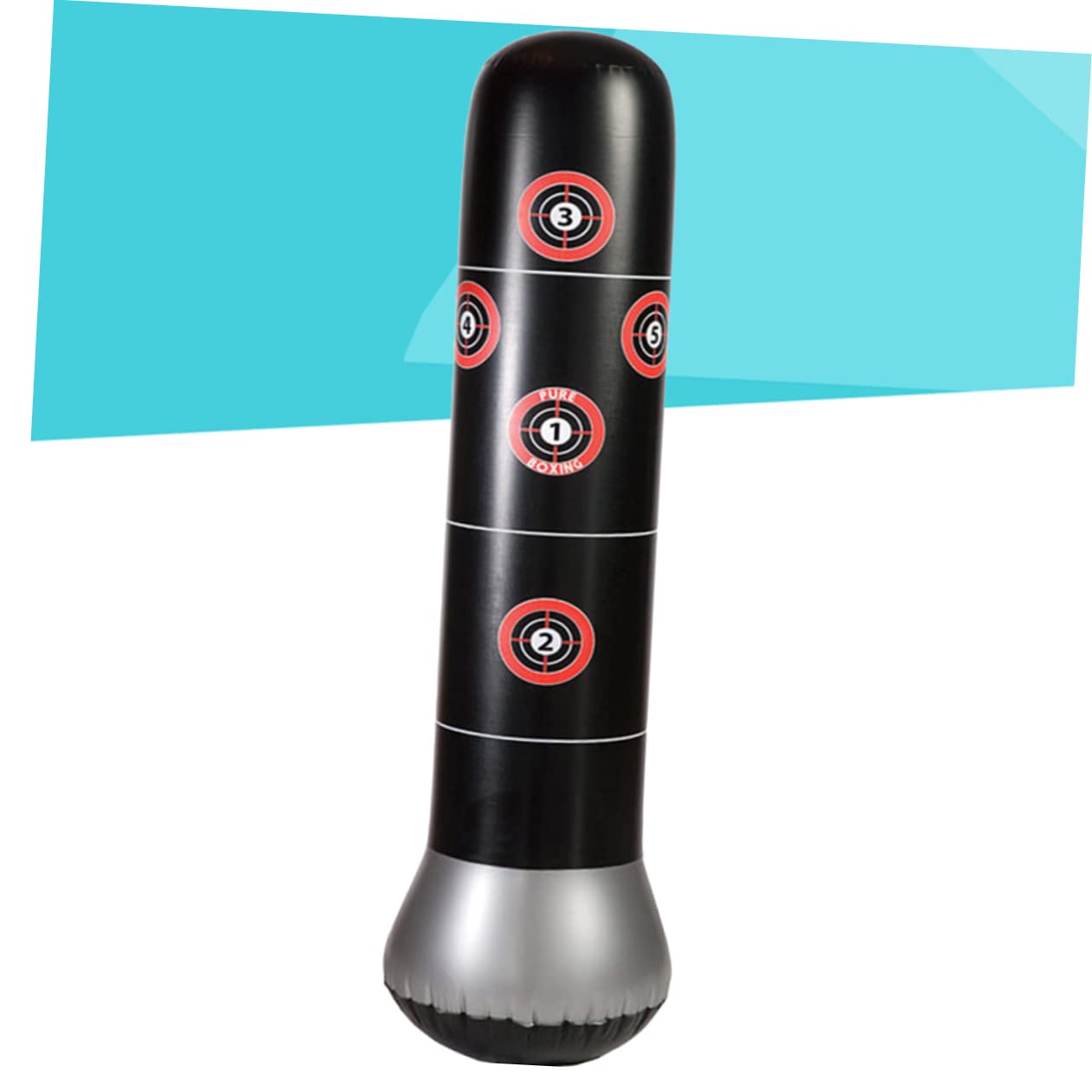 WOONEKY Poteau De Boxe Gonflable en PVC Épais Pompe Portable Outil De Fitness De Frappe Vertical Gobelet De Décompression