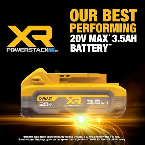 Image of DEWALT 20V MAX XR POWERSTACK 3.5 Ah Power Tool Battery (DCBP320)