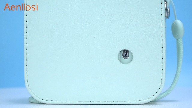 Étui En Cuir Synthétique Pour Fujifilm Instax Mini 12/11/9/8 - Motif Pâquerettes Vert - Avec Bandoulière Réglable Et Poche Photos - 7