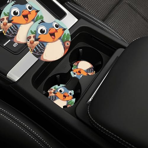 Portavasos para carro 2 unidades con diseño animal y antideslizante miniatura 1