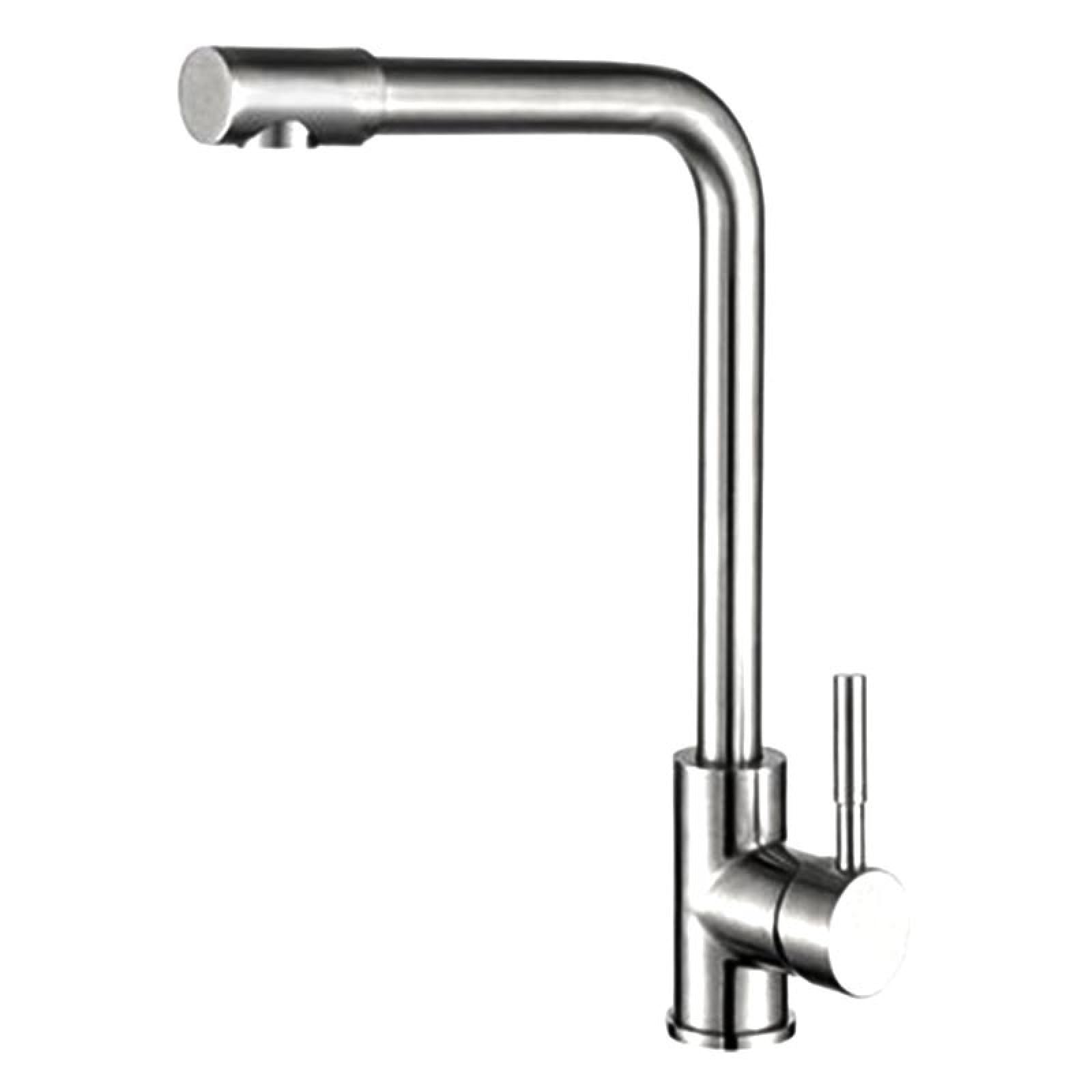 Fanjubei Brushed Silver 304 Stainless Steel Kitchen Hot And Cold Sink Faucet,