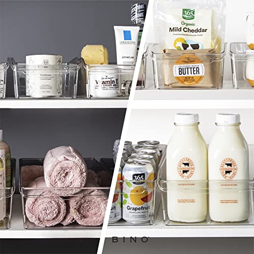 BINO-Plastic-Storage-Bins-Small-THE-CURVE-COLLECTION-Multi-Use-Organizer-Bins-Storage-Containers-Kitchen-Pantry-and-Home-Organization-Fridge-Organizers-Pantry-Organization-and-Storage