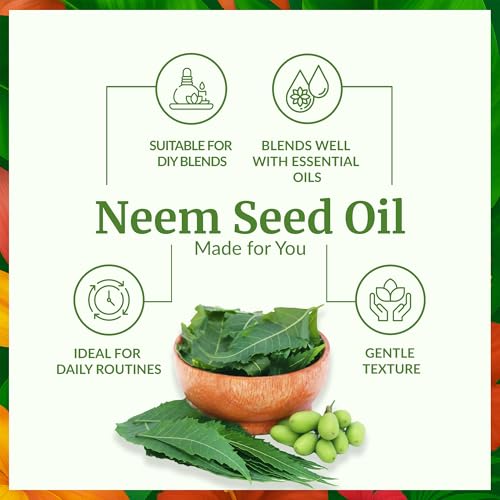 Image of SVA Neem Seed Oil 4 Fl Oz - for Face, Skin Care, Hair Care, Scalp Massage & Body Massage - Carrier Oil with Dropper