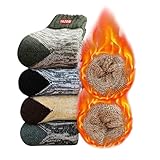 [Yazon] 靴下 メンズ 冬 あったか靴下 厚手 綿ウールソックス おしゃれ 暖かい靴下 男性用 くつした スポーツ 冬用ルームソックス 防寒靴下 室内 保温くつ下 25-27cm 5組