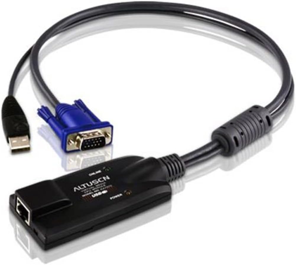 ATEN USB & VGA Adapter, 1 x RJ-45 Female Network