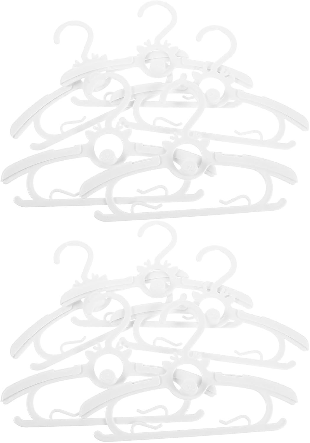 Ciieeo 30pcs Adjustable Plastic Hangers with Extendable Non-Slip Design for Clothes, Nursery Closet Organizer for Boys, Space-Saving ’s Coat and Shirt Rack