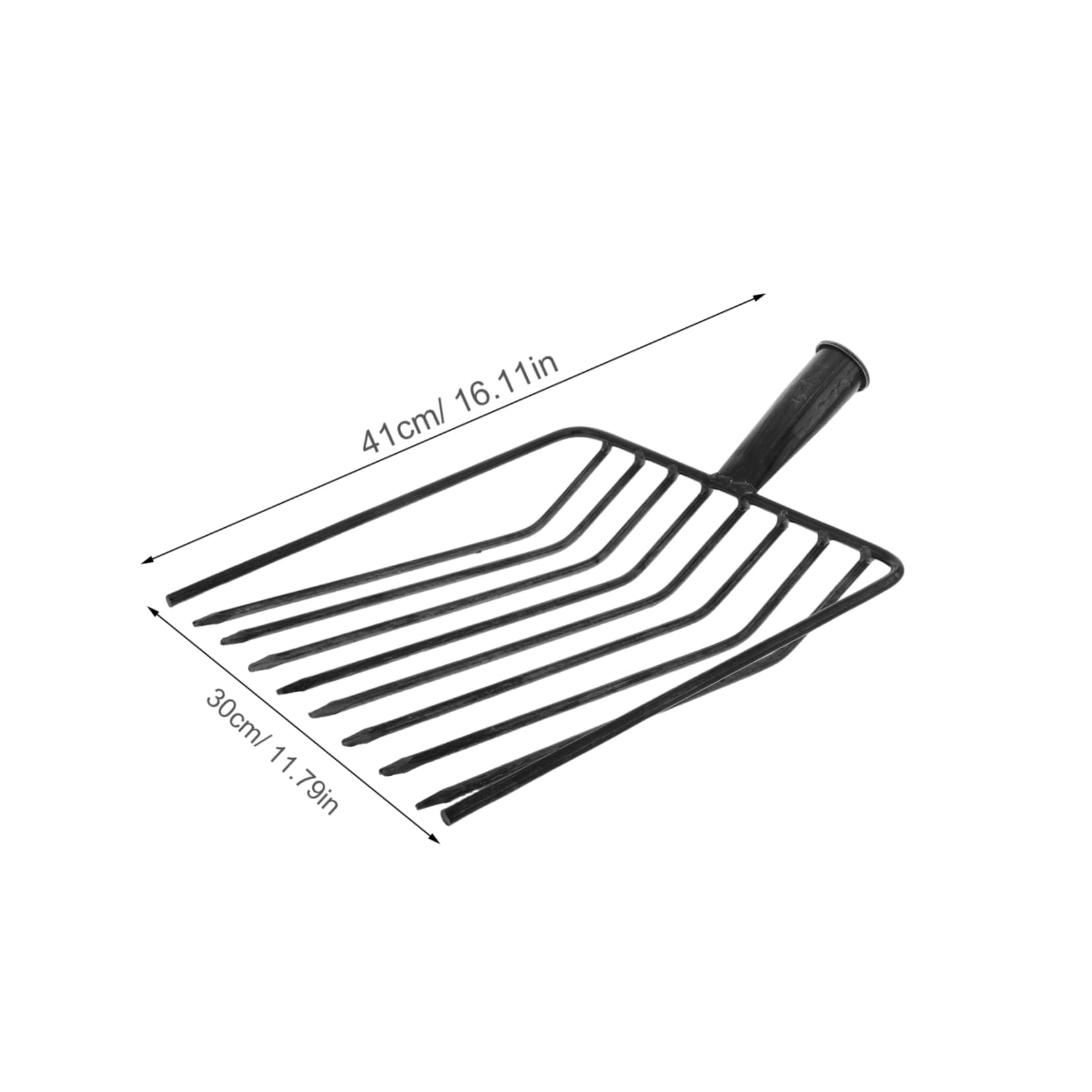 Toddmomy Testa per Forca da Giardinaggio in Acciaio Resistente 10 Denti per Diserbo Manuale e Sarchiatura, Utensile Leggero e Facile da Pulire per Cura Prato e Coltivazione Giardino