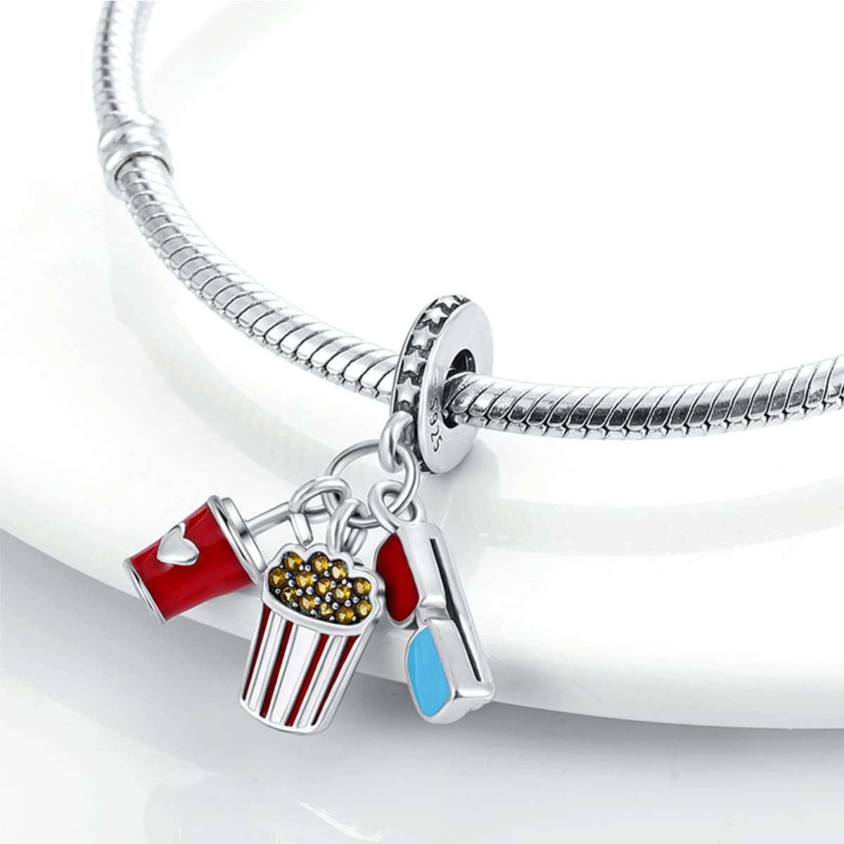 Parmuz 925 Sterling Silver Charm for Bracelet Necklace Dangle Love Mom Ocean travel Butterfly Party Charm Beads Pendants DIY Jewelry for Women - Image 3