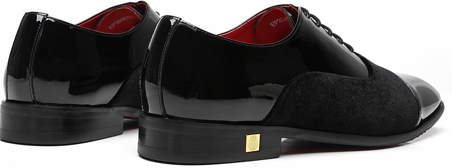 Men's Blake Oxfords Patent Leather Comfortable Dress Wedding Party Shoes - Image 5