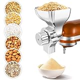 Metal Grain Mill Attachment for KitchenAid Stand Mixer,Flour Mill Wheat Grinder for Kitchen Aid Accessories and Attachments,Fit Grinding Non-Oily Dry Grains Wheat,Coffee Beans,Corn,Oats,Other Cereals