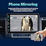 Alondy Single Din Car Stereo with Touchscreen (10.4" Rotatable) Compatible with [Wireless] Apple CarPlay/Android Auto Bluetooth AM/FM/RDS Radio USB AUX SD Backup Camera Mic - Image 4