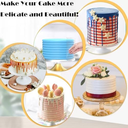 6 Pack Cake Scraper Smoother, Acrylic Double Edge Sided Patterned Cake Decorating Scraper Comb for Mousse Butter Cream Dessert Decor image 5