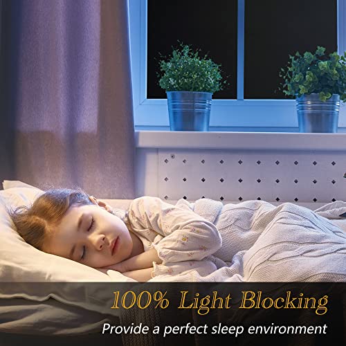 Funfox Blackout Window Film, Black Window Privacy Film Frosted, Non-Adhesive Glass Window Vinyl Sticker Light Blocking Static Cling For Bathroom Office Living Room 35.4 X 157 Inch #TOP2