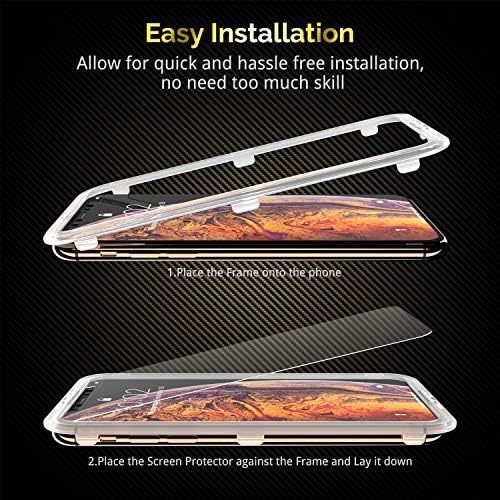 UNBREAKcable Screen Protector for iPhone Xs Max/ 11 Pro Max 6.5" 3-Pack - 9H Premium HD Tempered Glass Screen Protector for iPhone Xs Max/ 11 Pro Max [Bubble-Free, Easy Alignment Tool, Anti-Scratch