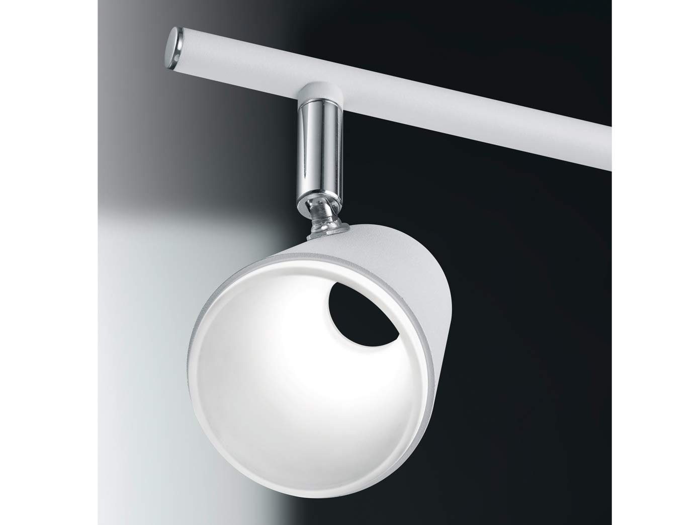 Trio 873110331 - Foco LED de 3 bombillas, 6 W, 550 lm, 3000K metal estera blanca IP20, color blanco