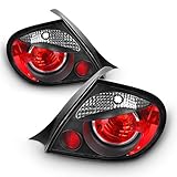 For 03-05 Dodge Neon JDM Black Housing Tail Brake Lights Assembly Driver Left+Passenger Right Pair