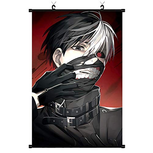 WerNerk Anime Tokyo Ghoul Poster Uta Tokyo Ghoul Poster Fabric Scroll Painting Wall Picture Wall Scroll Hanging Poster Decor(4 (20X30 cm Style 15)