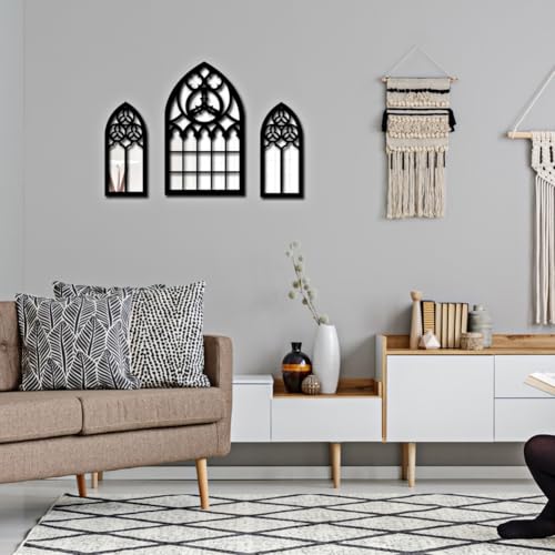 Arco falso de madera decoración dormitorio estilo gótico retro 6
