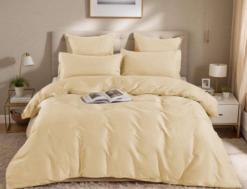 Etrexonline Juego de Funda Nórdica 4 Piezas Cama 150 Microfibra Suave Transpirable - 1 Funda Edredón 220x240 cm, 1 Bajera 150x200+30 cm y 2 Fundas de Almohada 50x75 cm (Pluma Azul) — view 28