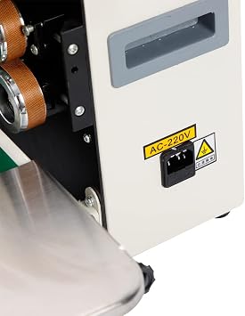Continuous Sealing Machine, Automatic Horizontal Continuous Plastic Bag Band Sealer Machine, Electric Packing Tool for Household Commercial Packaging, 6-12mm Sealing Width