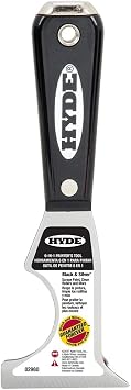أداة رأس المطرقة 6 في 1 من Hyde Tools 02980، باللونين الأسود والفضي