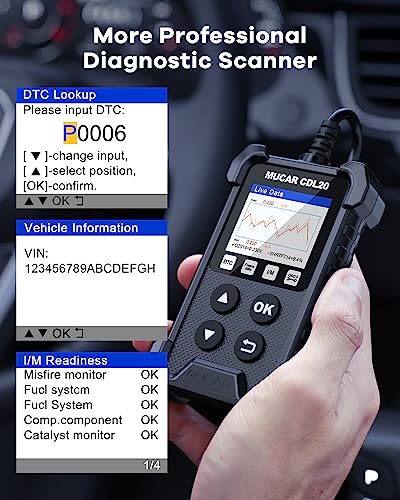 MUCAR CDL20 Universal OBD2 Scanner Check Engine Car Code Reader with Full OBD2 Functions V - image 6