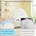 Akiky Large Pop Up Mosquito Net Crib Tent to Keep Baby from Climbing Out Baby Girl Netting Cover Canopy for Naps at Home&Traveling(Gray)