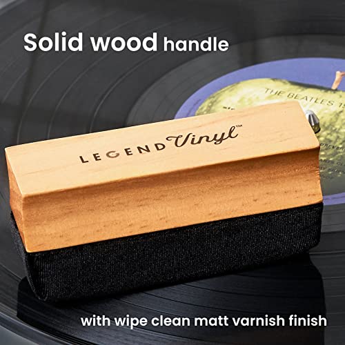 Legend Vinyl Brosse de nettoyage en vinyle avec manche en bois Antistatique pour un son optimal Longue durée sans plastique Noir LV3 - Les Beatles, Paul McCartney, John Lennon, RIngo Starr, George Harrison Legend Vinyl Brosse de nettoyage en vinyle avec manche en bois Antistatique pour un son optimal Longue durée sans plastique Noir LV3 – Image 8